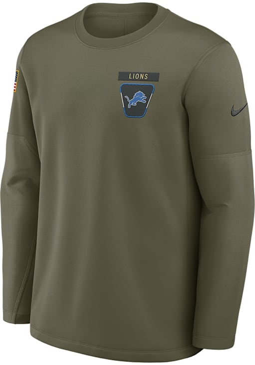 Nike Detroit Lions Mens Green Salute to Service Long Sleeve Sweatshirt