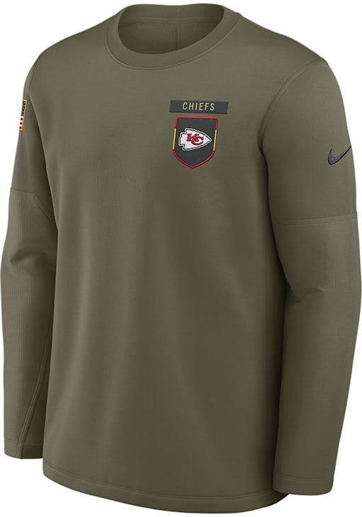 Nike Kansas City Chiefs Mens Green Salute to Service Long Sleeve Sweatshirt