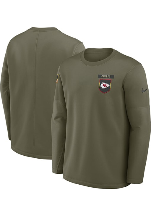 Nike Kansas City Chiefs Mens Green Salute to Service Long Sleeve Sweatshirt