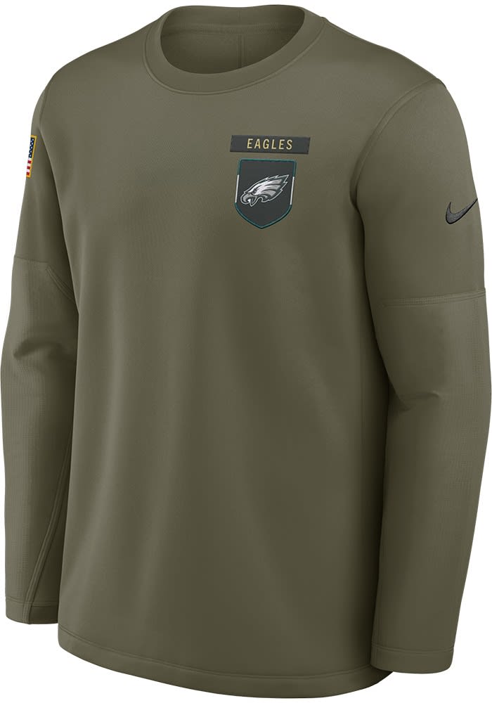 Nike Philadelphia Eagles Mens Long Sleeve OLIVE Salute to Service