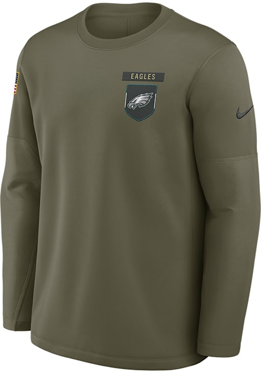 Nike Philadelphia Eagles Mens Olive Salute to Service Long Sleeve Sweatshirt