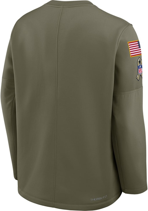 Nike Philadelphia Eagles Mens Olive Salute to Service Long Sleeve Sweatshirt