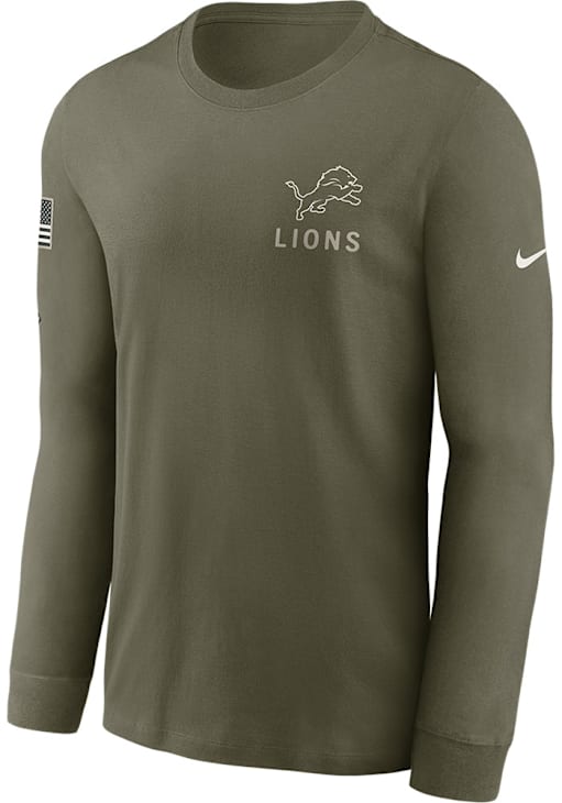 Nike Detroit Lions Green Salute to Service Long Sleeve T Shirt