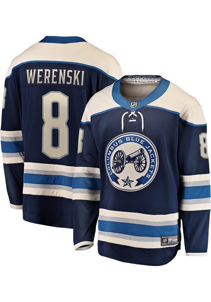 Zach Werenski Columbus Blue Jackets Mens NAVY Alt Breakaway Hockey