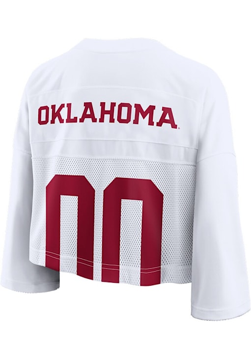 Oklahoma Sooners Womens Nike White Crop Fashion Football Jersey