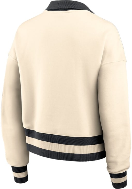 Nike Ohio State Buckeyes Womens Ivory Phoenix Crop Qtr Zip