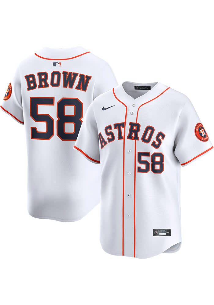 Hunter Brown Houston Astros Mens White Home Limited Baseball