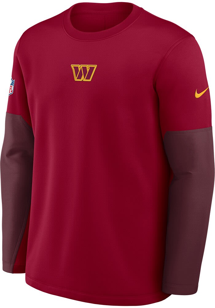 Nike Washington Commanders Mens Long Sleeve MAROON Sideline