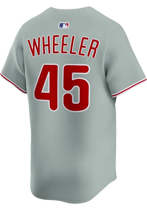 Zack Wheeler Nike Philadelphia Phillies Mens Grey Road Limited Baseball Jersey