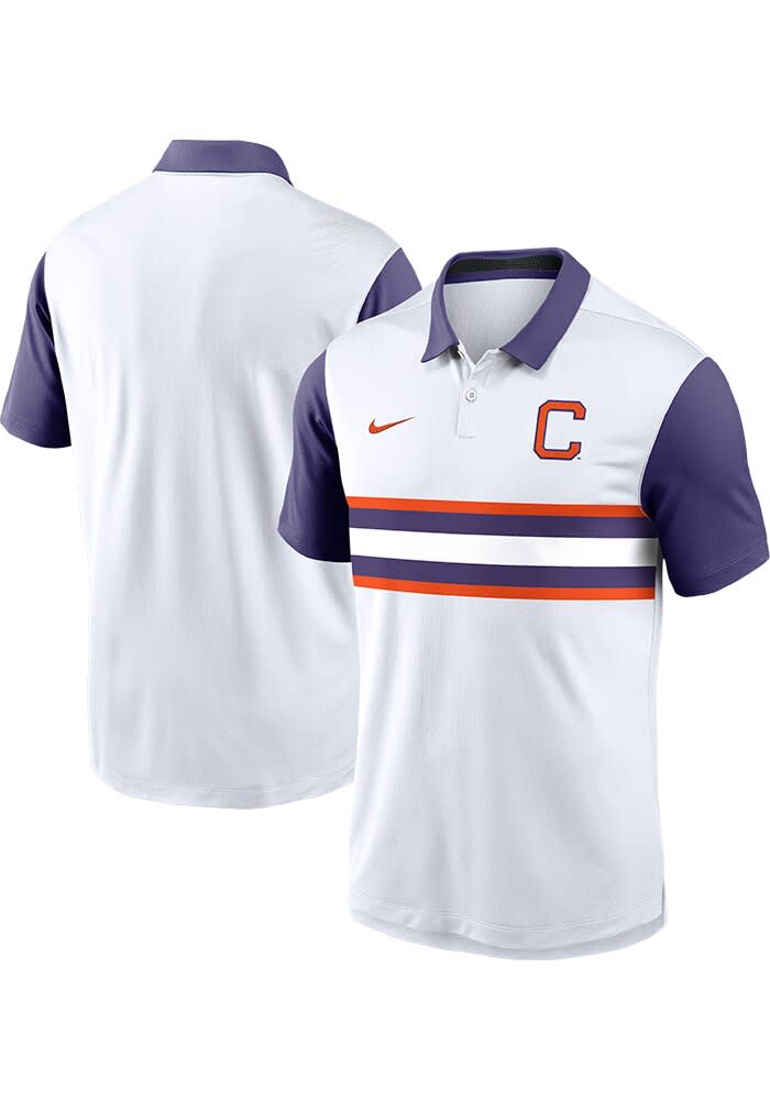 white clemson polo