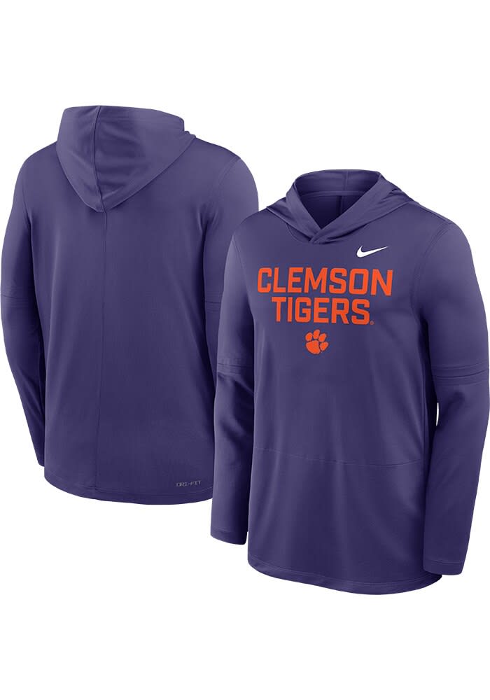 purple clemson hoodie nike