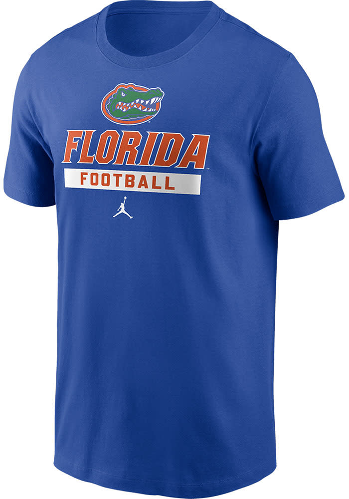 Nike Florida Gators ROYAL Jordan Football Short Sleeve T Shirt