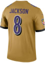 Lamar Jackson Baltimore Ravens Nike Inverted Legend Football Jersey - Gold