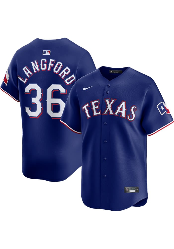 Wyatt Langford Texas Rangers Mens ROYAL Alt Limited Baseball