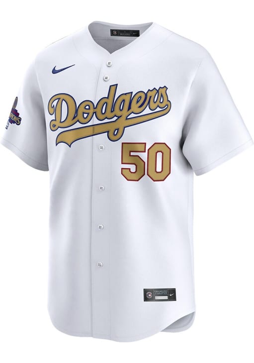 Mookie Betts Nike Los Angeles Dodgers Mens White 2024 World Series Champions Limited Baseball Jers..