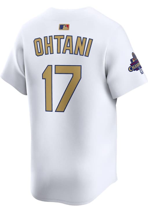 Shohei Ohtani Nike Los Angeles Dodgers Mens White 2024 World Series Champions Limited Baseball Jer..