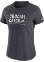 Philadelphia Eagles Womens Nike Crucial Catch T-Shirt - Charcoal