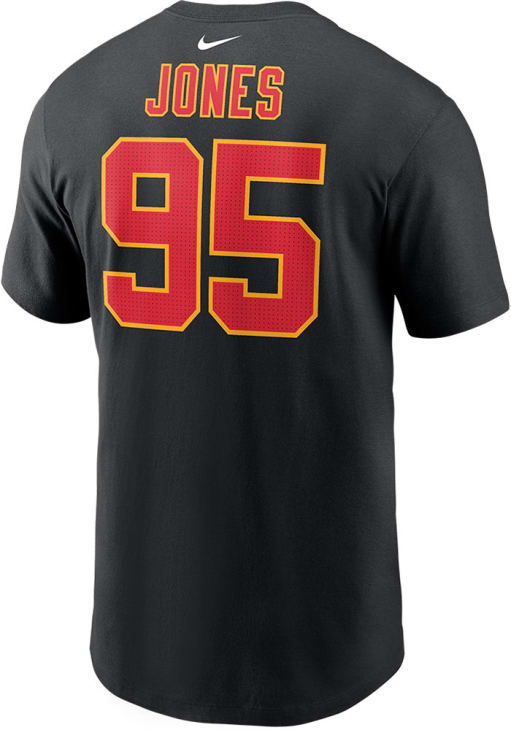 Chris Jones Kansas City Chiefs Black 2024 Super Bowl Participant Short Sleeve Player T Shirt