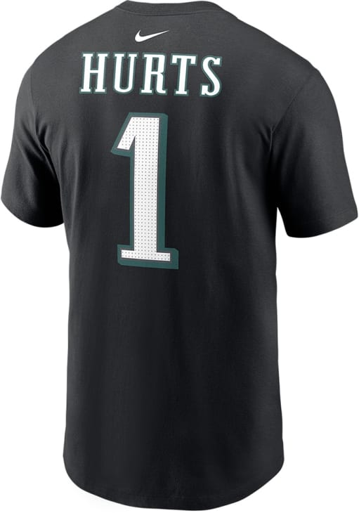 Jalen Hurts Philadelphia Eagles Black 2024 Super Bowl Participant Short Sleeve Player T Shirt