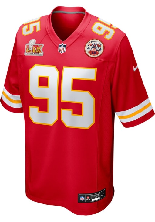 Chris Jones  Nike Kansas City Chiefs Red 2024 Super Bowl Participant Football Jersey