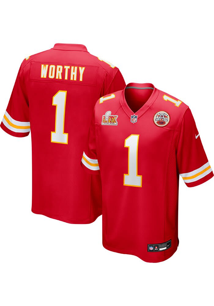 Xavier Worthy Kansas City Chiefs Red 2024 Super Bowl Participant