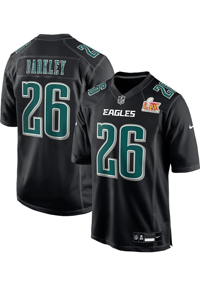 Saquon Barkley Philadelphia Eagles BLACK 2024 Super Bowl
