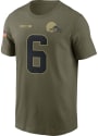 Baker Mayfield Cleveland Browns Nike Salute To Service T-Shirt - Olive