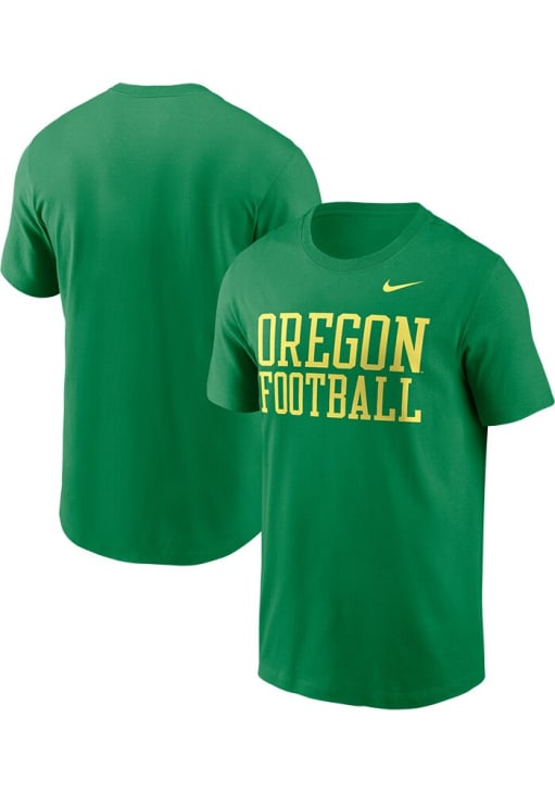 Nike Oregon Ducks Green Stacked Football Short Sleeve T Shirt