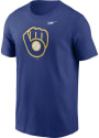 Milwaukee Brewers Nike Team Logo T Shirt - Blue