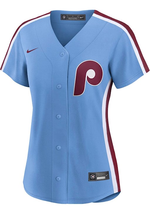 Philadelphia Phillies Womens Nike Replica LIGHT BLUE Throwback