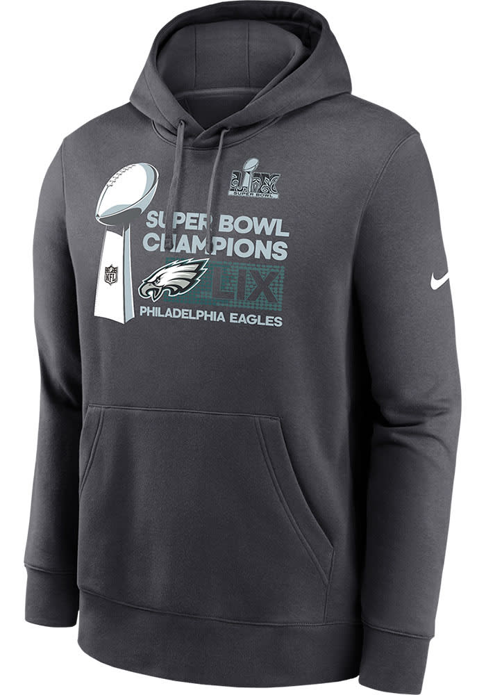Nike Philadelphia Eagles Mens ANTHRACITE 2024 Super Bowl Champions