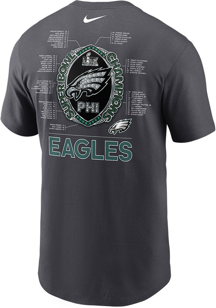 Nike Philadelphia Eagles ANTHRACITE 2024 Super Bowl Champions