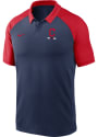 Cleveland Indians Nike Raglan Polo Shirt - Navy Blue