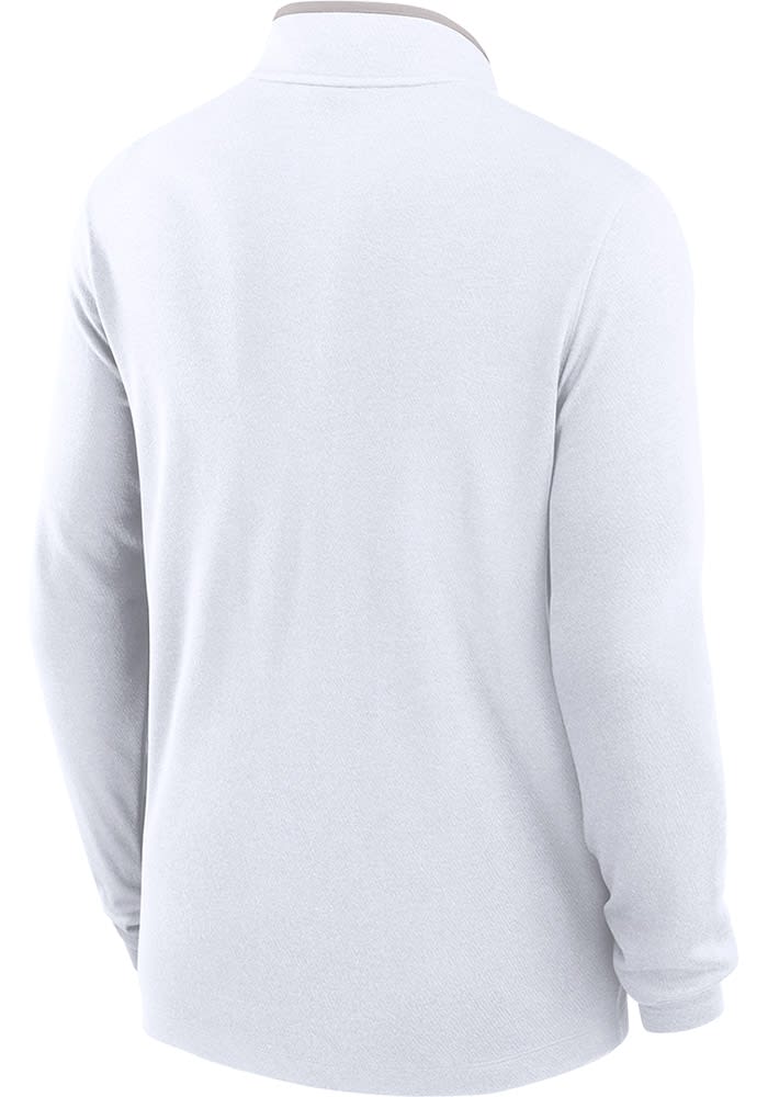 Nike Mens White Ohio State Buckeyes Victory Long Sleeve Qtr Zip