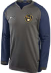 Main image for Nike Milwaukee Brewers Mens Charcoal Authentic Thermal Long Sleeve Sweatshirt