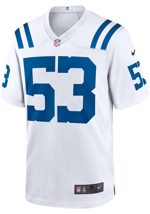 Shaquille Leonard  Nike Indianapolis Colts White ROAD GAME Football Jersey