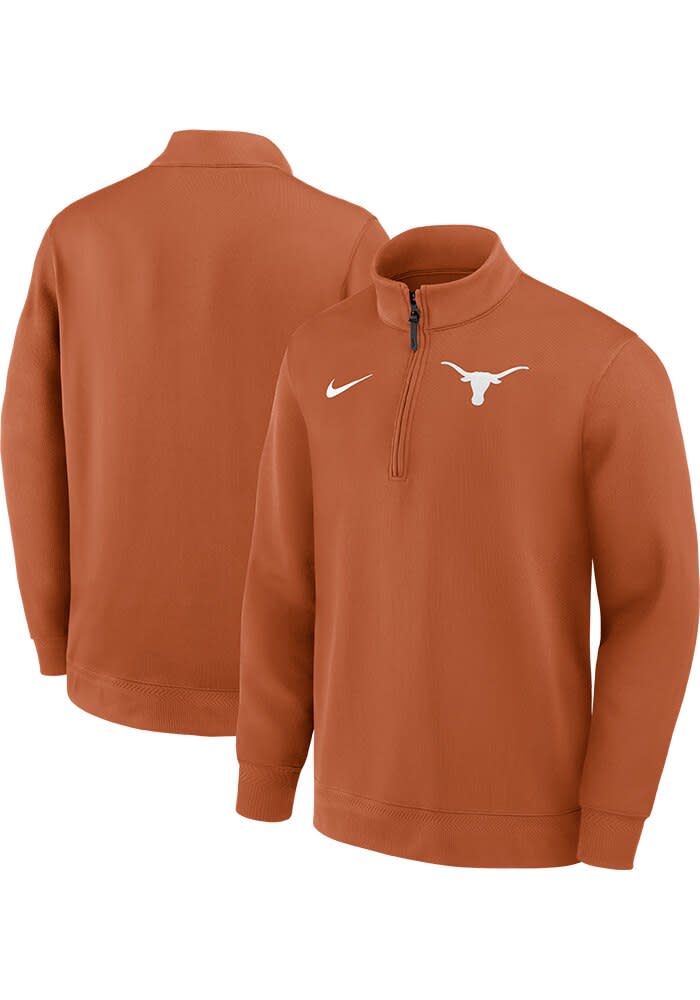 Nike Texas Longhorns Mens BURNTORANGE DriFIT Coaches Pullover