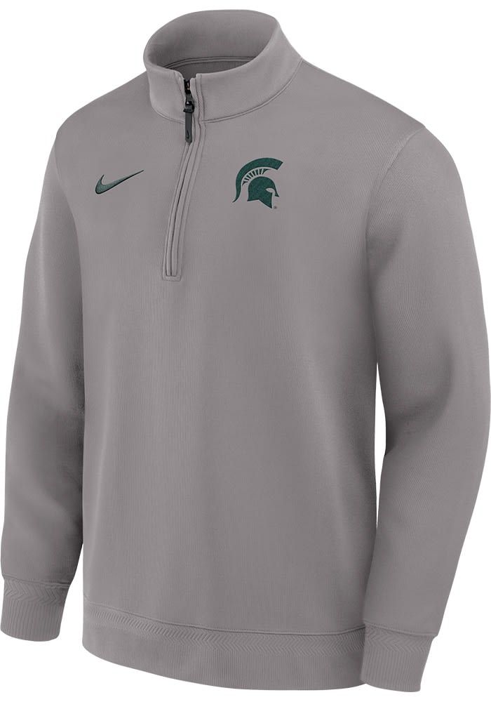 Nike Michigan State Spartans Mens ASH DriFIT Coaches Pullover