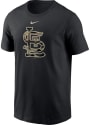 St Louis Cardinals Nike Camo Logo T Shirt - Black