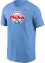 Philadelphia Phillies Nike Cooperstown T Shirt - Light Blue
