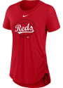 Cincinnati Reds Womens Nike Cinch T-Shirt - Red