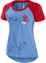 St Louis Cardinals Womens Nike Rewind T-Shirt - Light Blue
