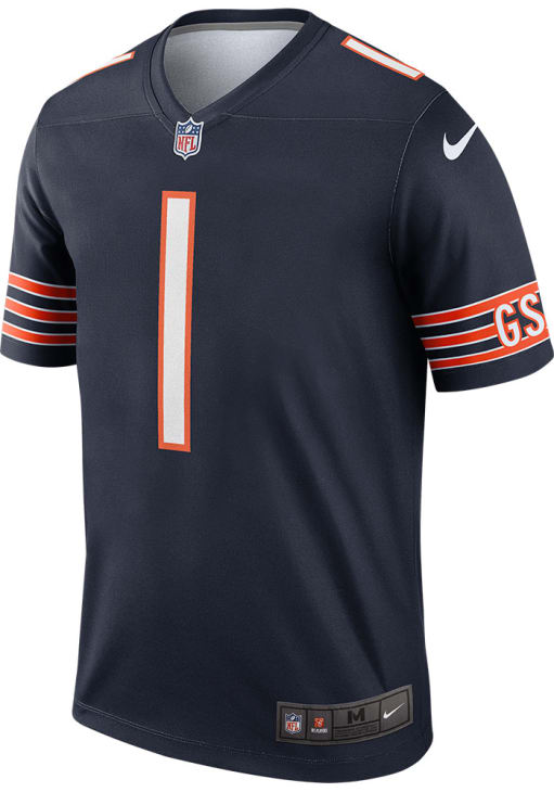 Justin Fields  Nike Chicago Bears Navy Blue Legend Football Jersey