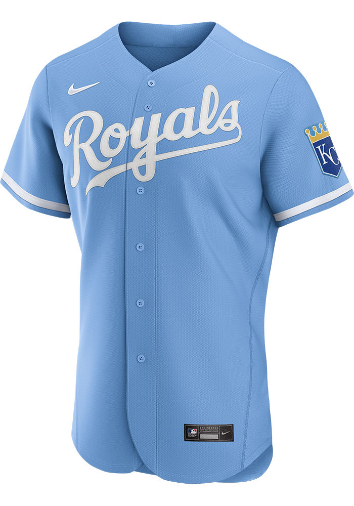 Kansas City Royals Mens Nike Authentic Alternate Jersey Light Blue