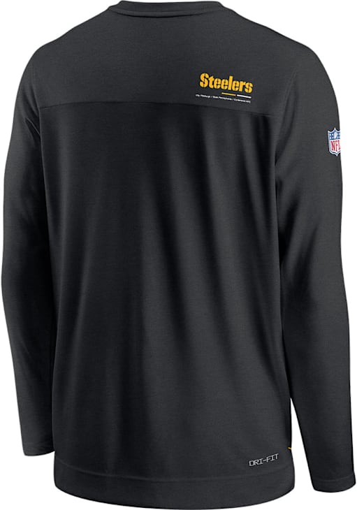 Nike Pittsburgh Steelers SIDELINE UV COACH Long Sleeve T-Shirt BLACK
