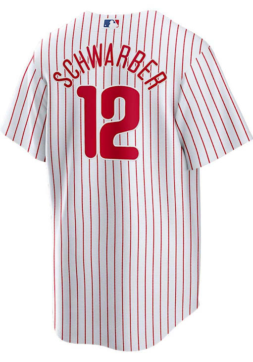Kyle Schwarber Philadelphia Phillies Mens Replica Home Jersey - White
