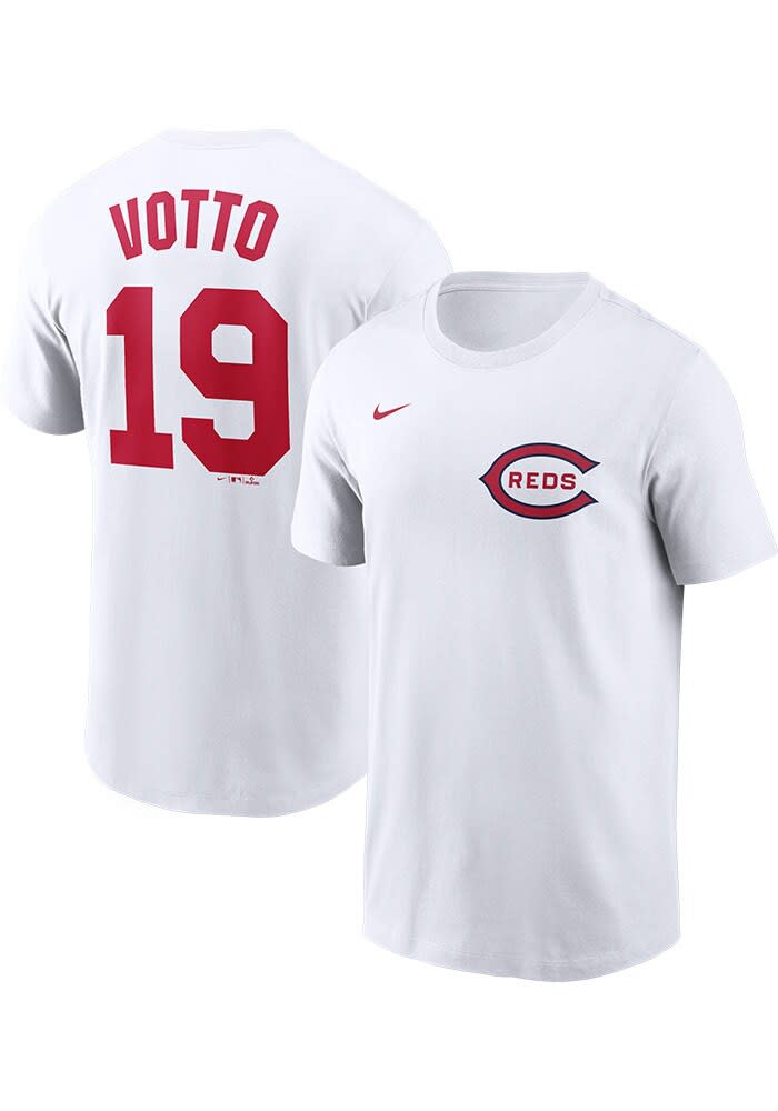 Joey Votto Cincinnati Reds Iowa Collection Short Sleeve Player T Shirt WHITE