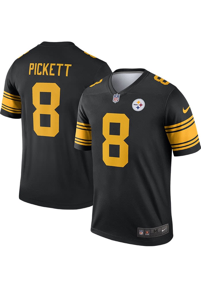 Steelers all black color rush outlet jersey