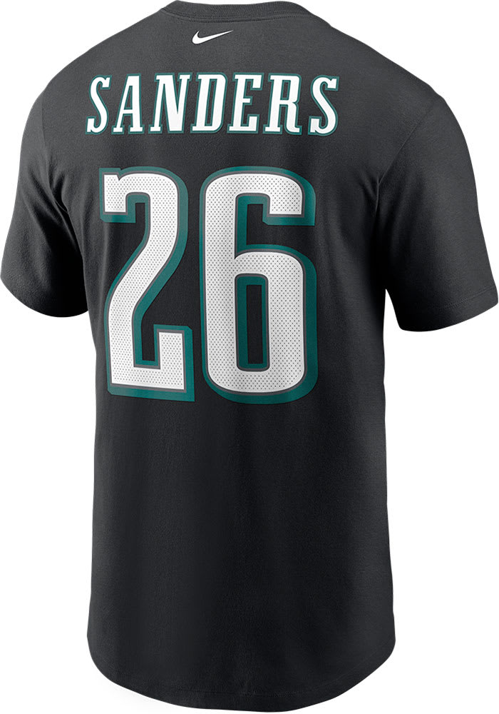 Miles Sanders Philadelphia Eagles BLACK NAME AND NUMBER