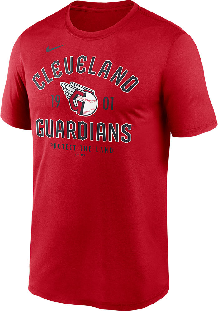 Men s Nike Red Cleveland Guardians Legend Established T Shirt Size Large